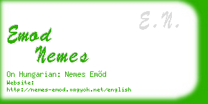 emod nemes business card